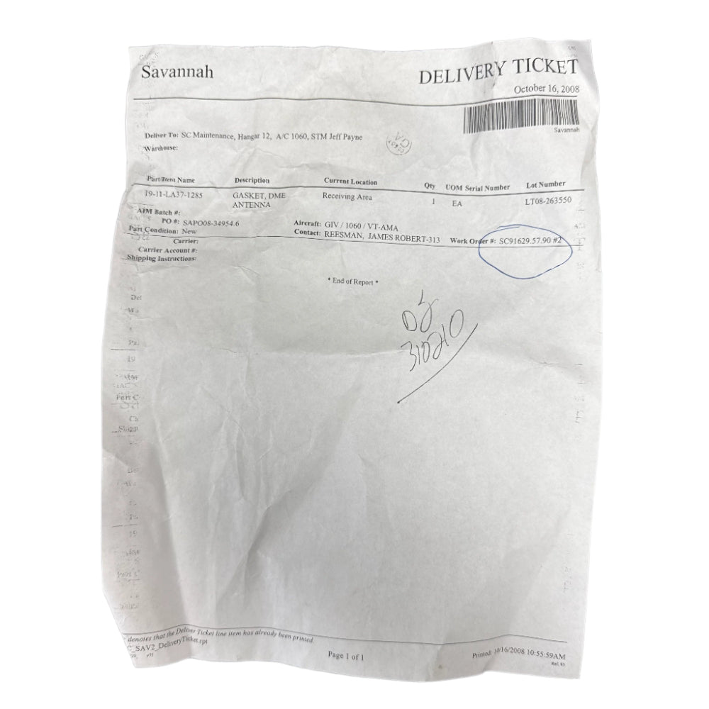 19-11-LA37-1285 GASKET, DME ANTENNA