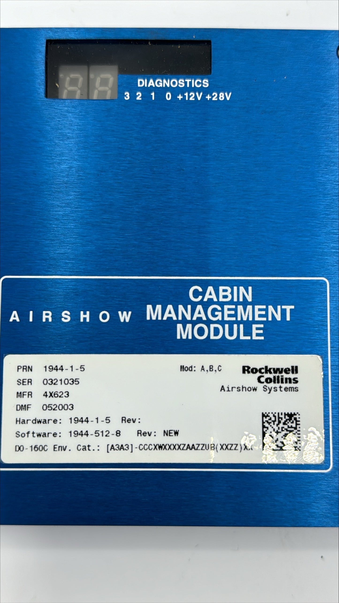 1944-1-5 CABIN MANAGEMENT MODULE COND: REPAIRED 8130-3 ROCKWELL COLLINS