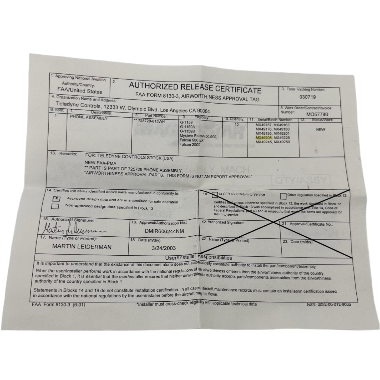 725729-815WH PHONE ASSY