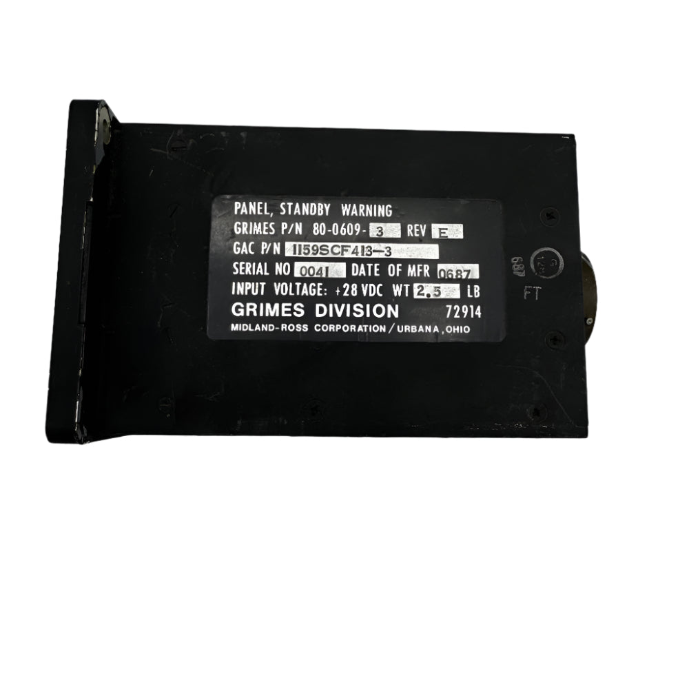 1159SCF413-3 STANDBY WARNING PANEL
