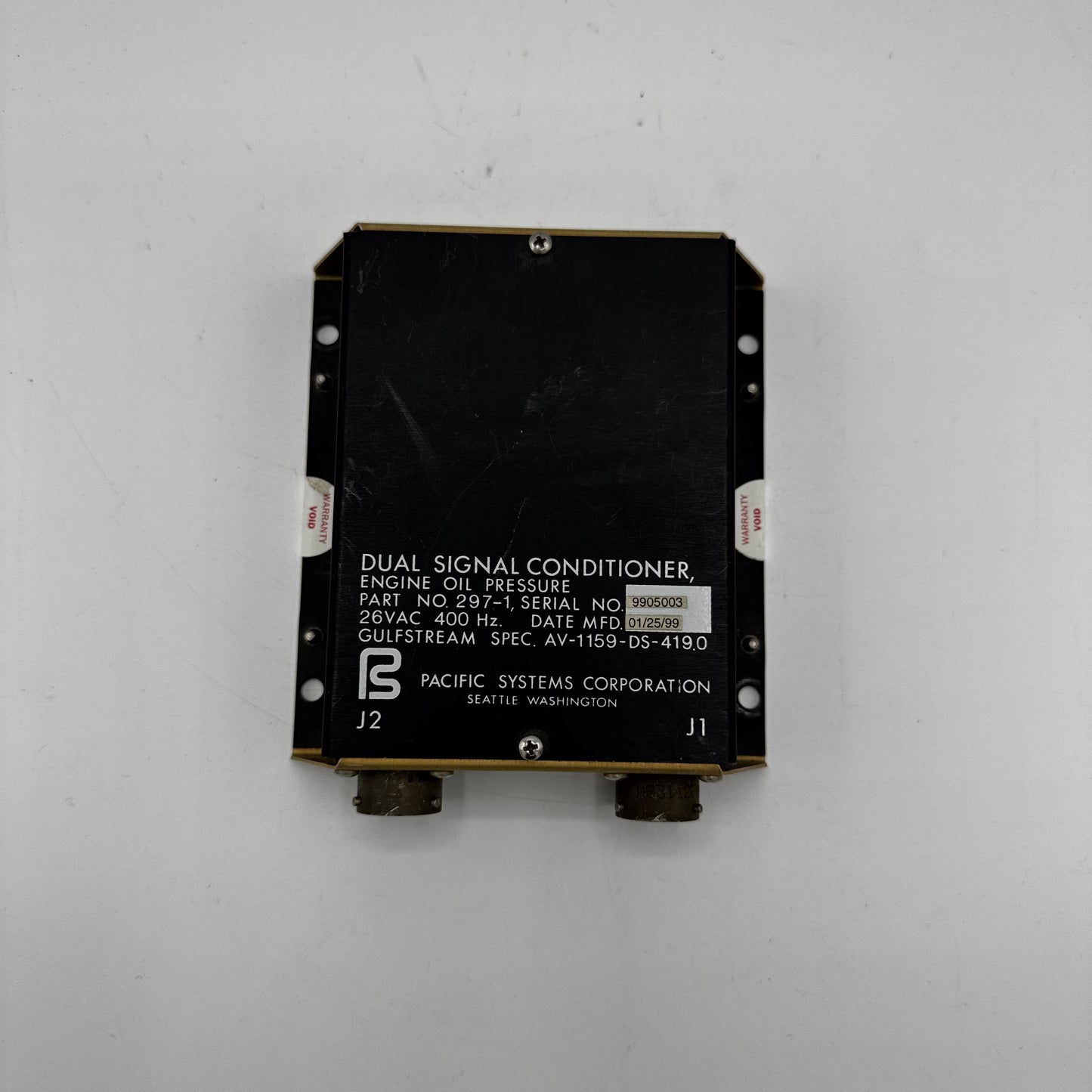 297-1 ALT PN: AV-1159-DS-419.0 DUAL SIGNAL CONDITIONER, ENGINE OIL PRESSURE