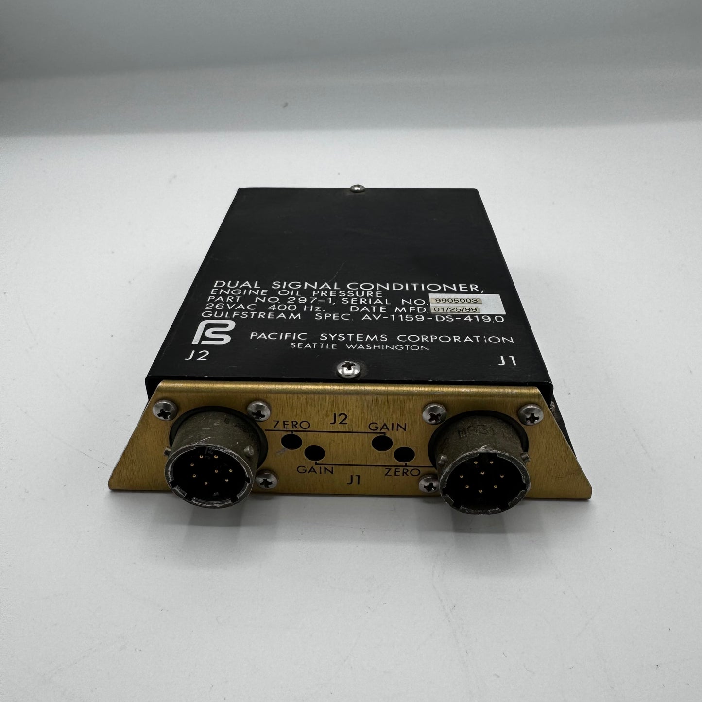 297-1 ALT PN: AV-1159-DS-419.0 DUAL SIGNAL CONDITIONER, ENGINE OIL PRESSURE