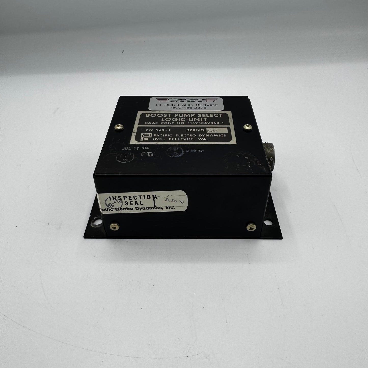 549-1 ALT PN: 1159SCAV363-1 BOOST PUMP SELECT LOGIC UNIT