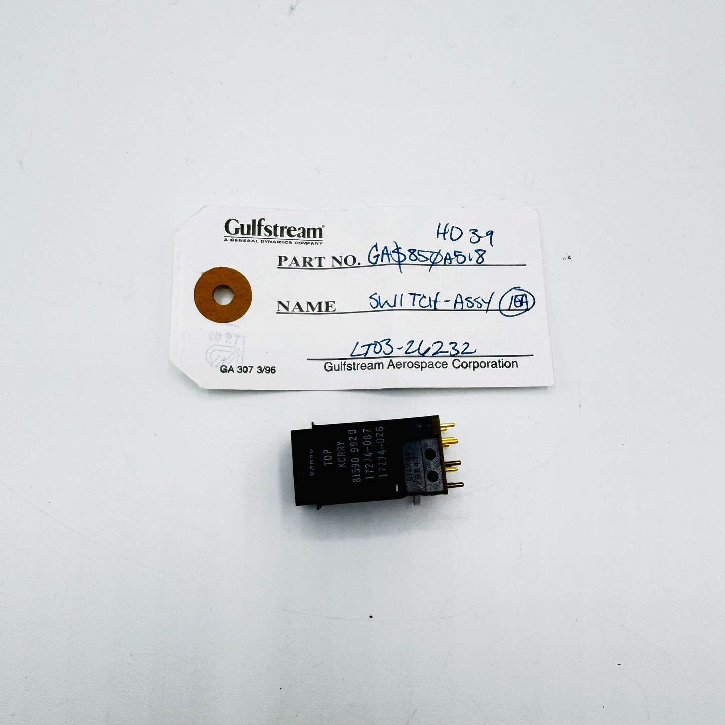 GAS850A518 SWITCH ASSY