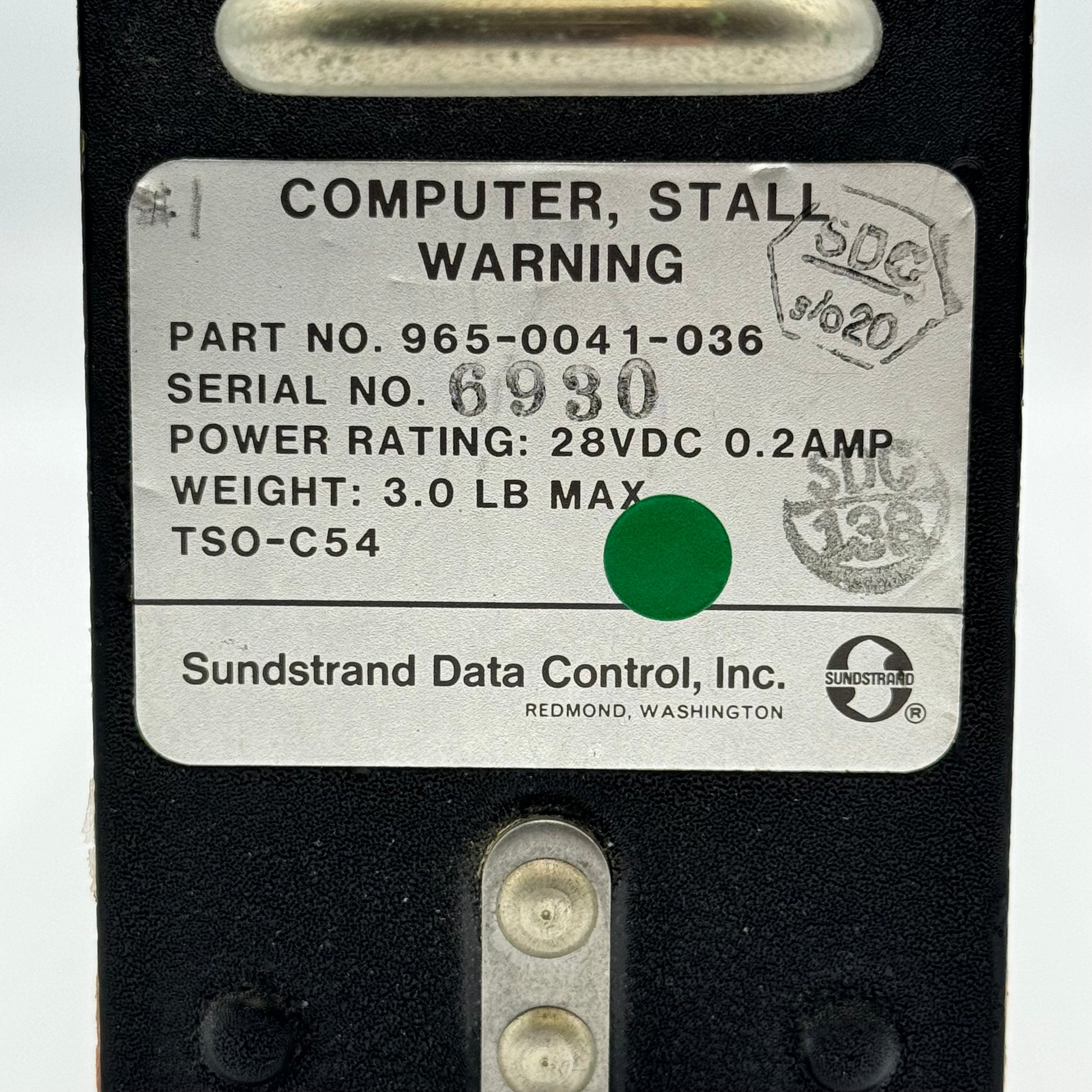 965-0041-036 COMPUTER, STALL WARNING – Avilist Corp