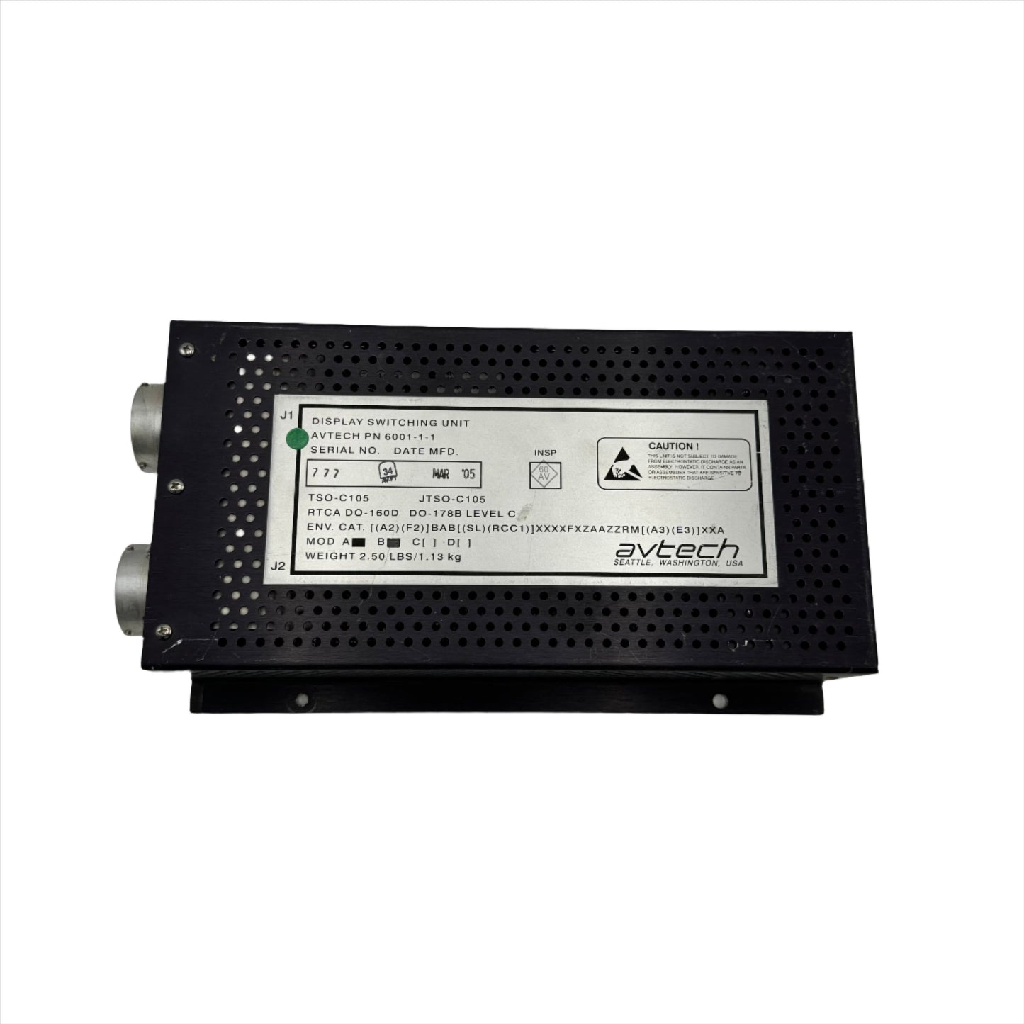 6001-1-1 DISPLAY SWITCHING UNIT COND: SV