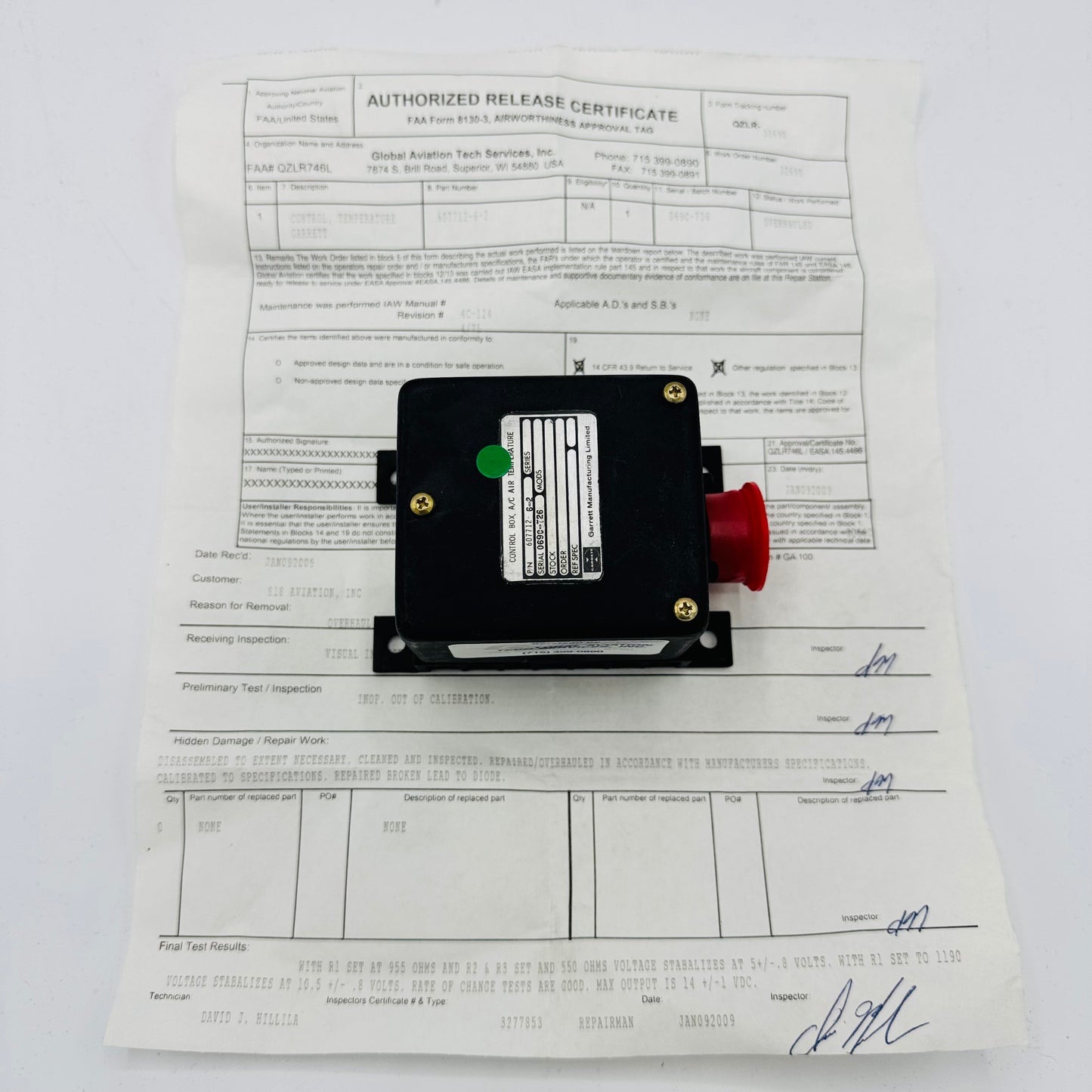 607712-6-2 CONTROL BOX AC AIR TEMP