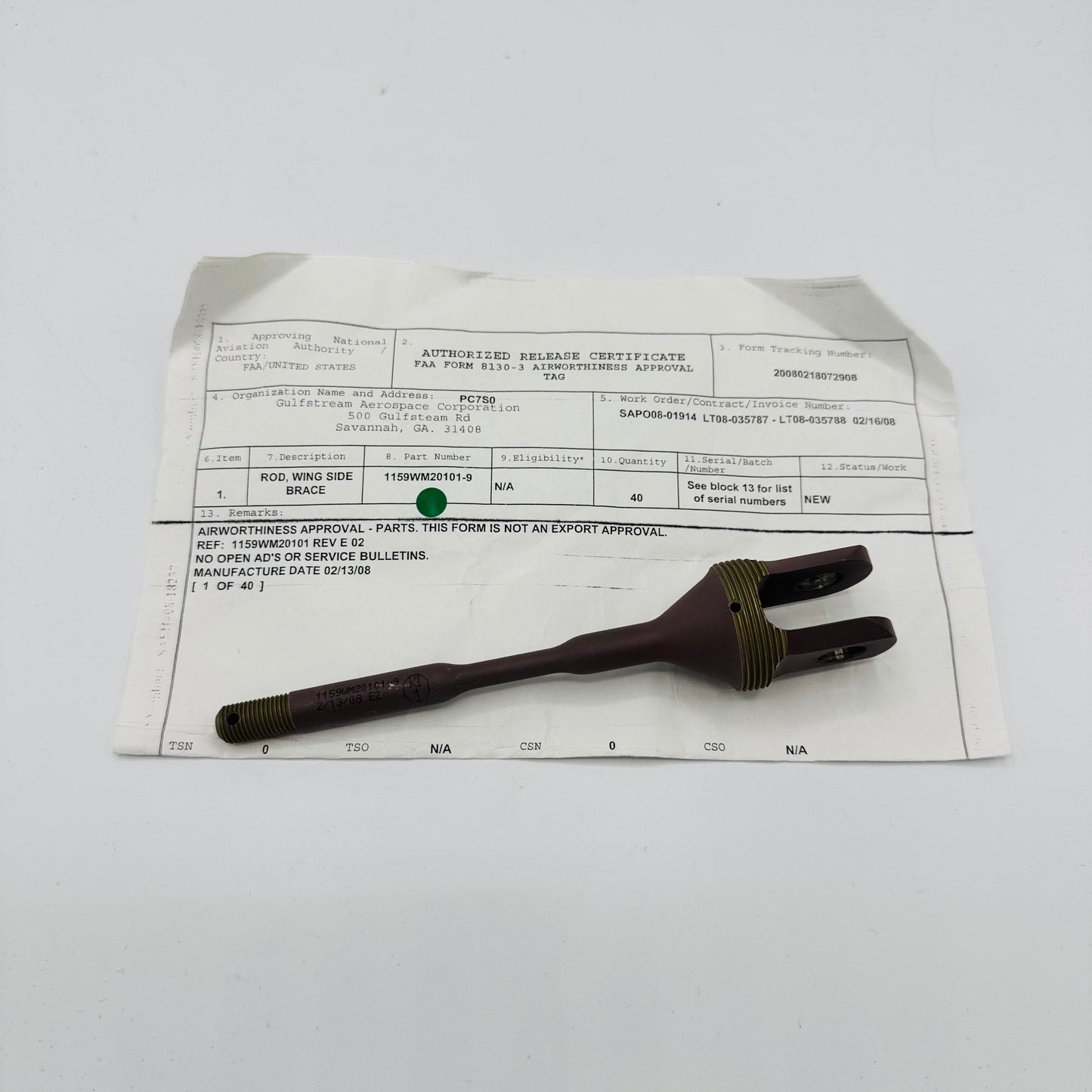 1159WM20101-9 ROD, WING SIDE BRACE