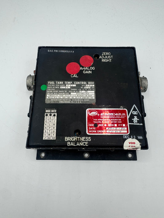 33985-001 ALT PN: 1159SCF212-33 FUEL TANK TEMP CONTROL BOX