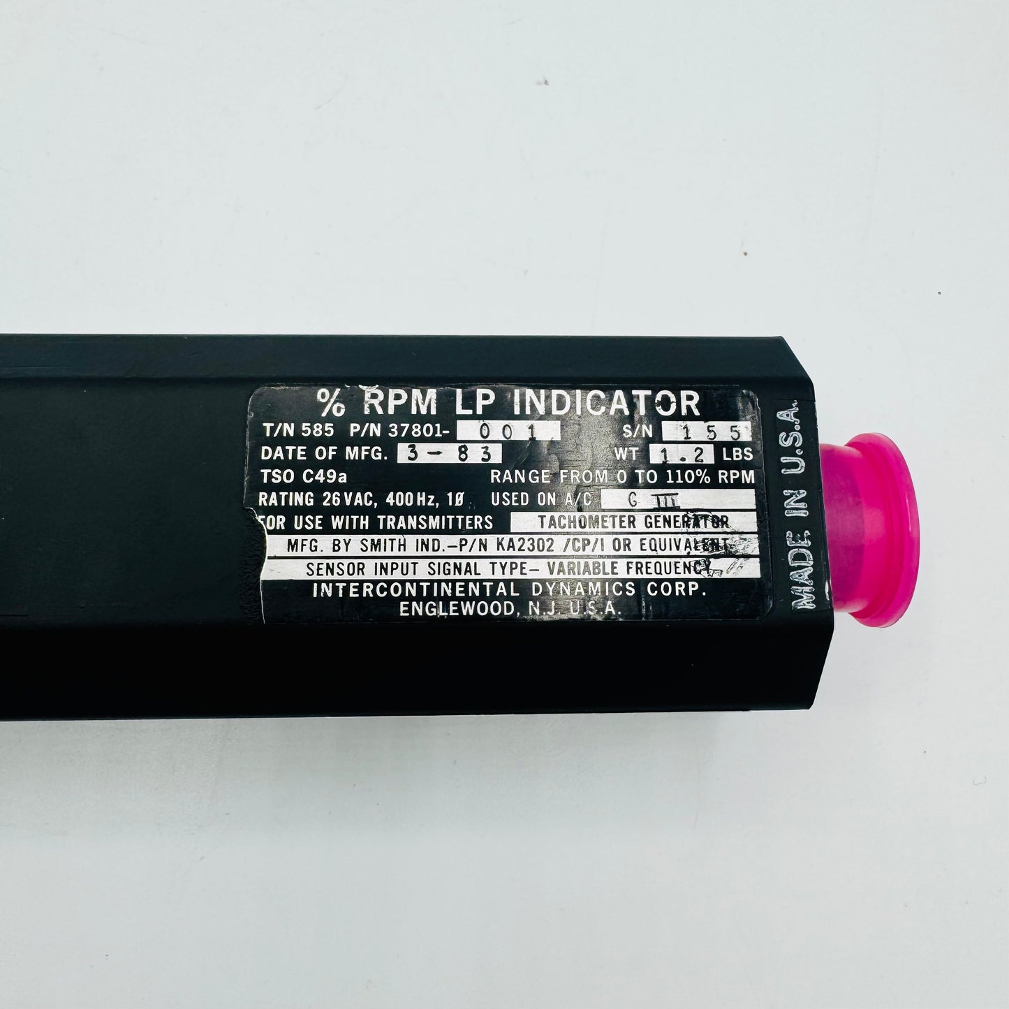 37801-001 RPM LP INDICATOR